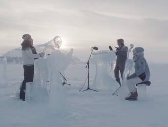 Greenpeace speelt ijsconcert op de Noordpool