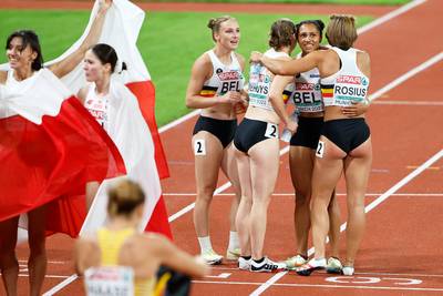 Euro d’athlétisme: sixièmes places pour les relais 4x100 belges