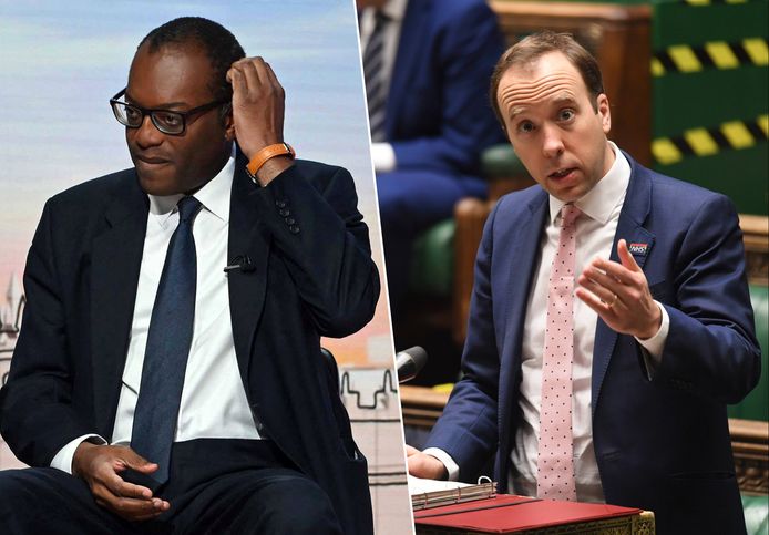 Kwasi Kwarteng (links) en Matt Hancoc (rechts).