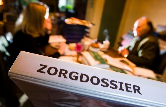 Een zorgdossier van een cliënt, foto ter illustratie.