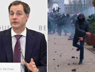 Premier De Croo over rellen in Brussel: "Betrokkenen zullen vervolgd worden”