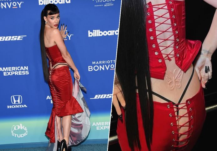 Katy Perry draagt gewaagde outfit