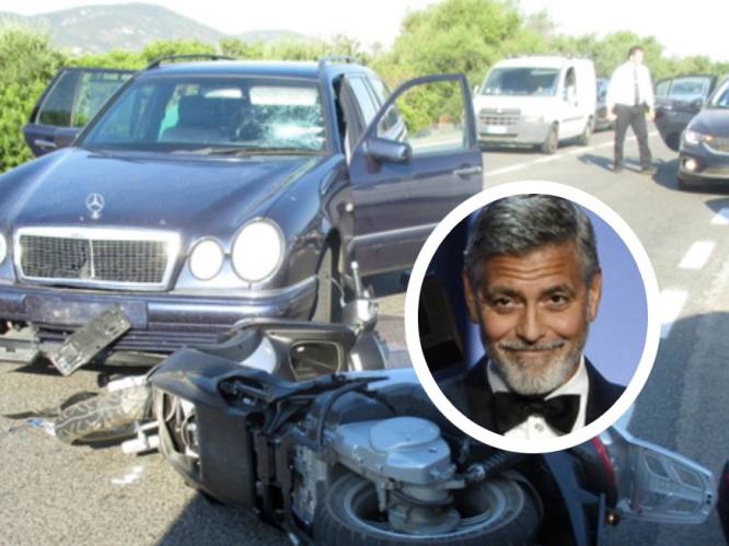 Videobeelden tonen verkeersongeluk George Clooney