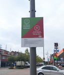 Via borden krijgen de buurtbewoners meer info over het proefproject.