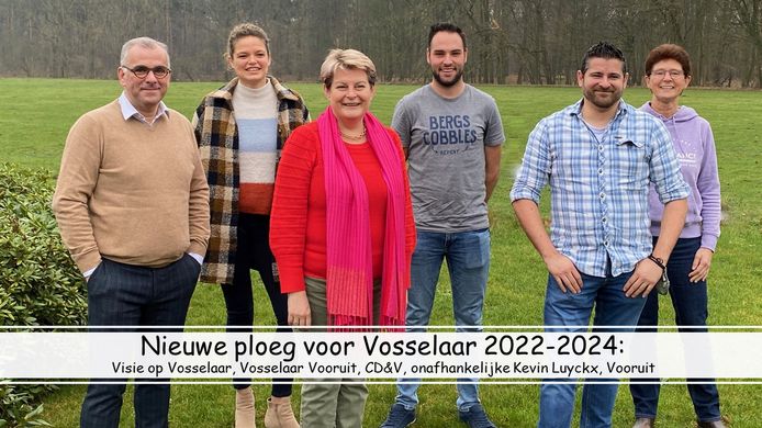 Het nieuwe schepencollege van Vosselaar.