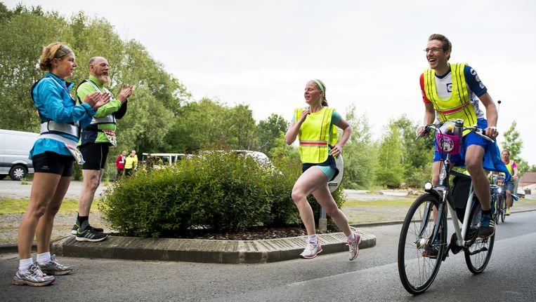 Deelnemers aan de Run 4 the Future, in mei. Beeld Anp