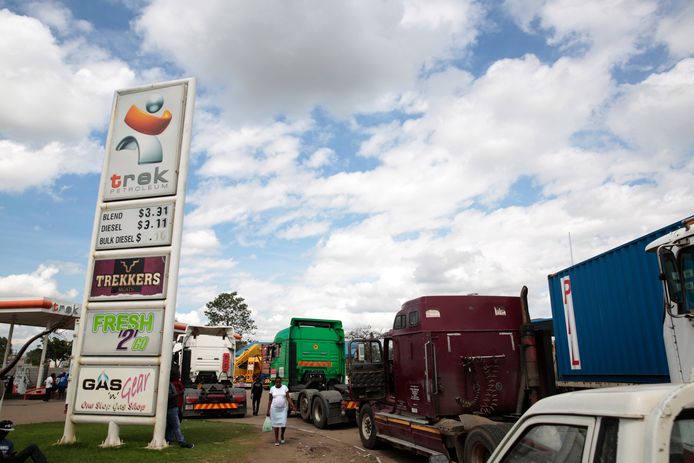 Tankstation in  Harare, Zimbabwe.