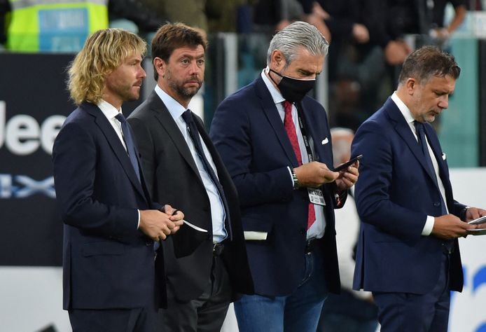 Vicevoorzitter Pavel Nedved en Juventus-voorzitter Andrea Agnelli.