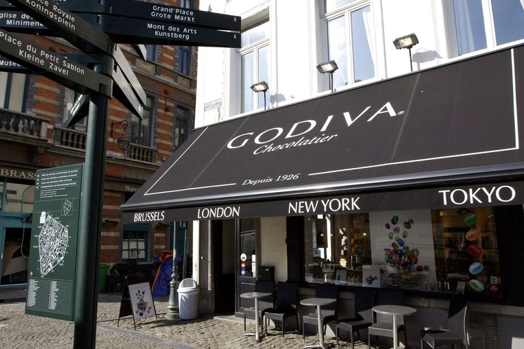 Een Godiva-chocoladeshop in Brussel. Beeld BELGA