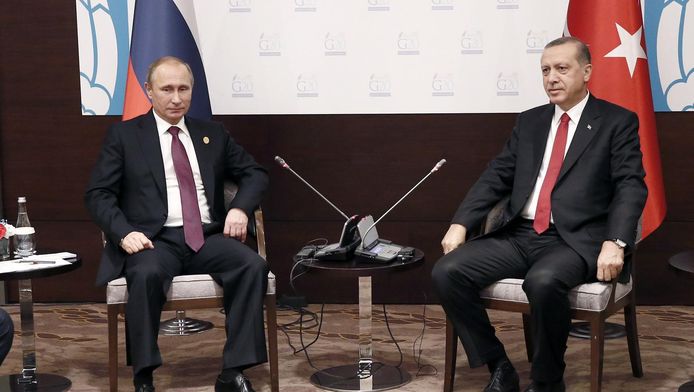 Erdogan en Poetin tijdens een ontmoeting in 2015.