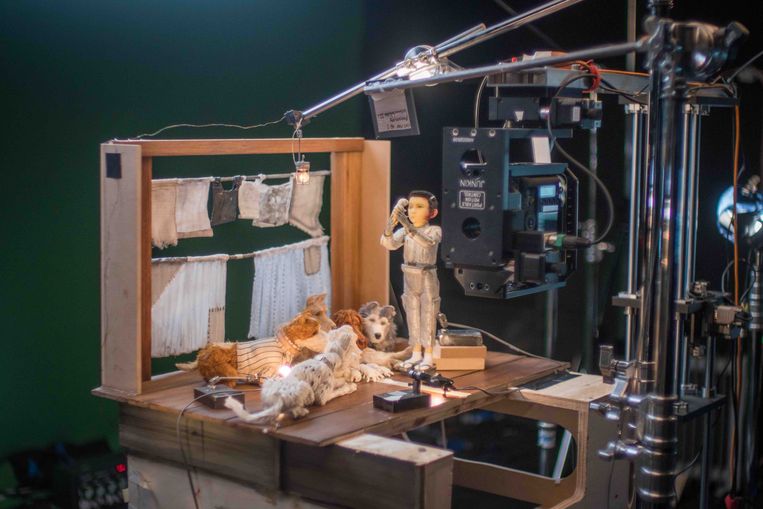 Op de set van 'Isle of Dogs'. Beeld rv