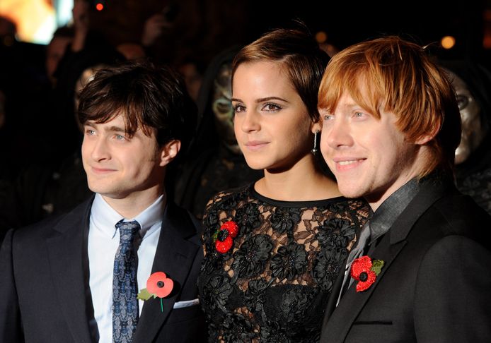 Daniel Radcliffe, Emma Watson en Rupert Grint speelden de hoofdrollen in de Harry Potter-films.