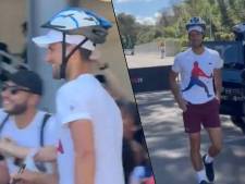 Novak Djokovic débarque avec un casque à Rome 