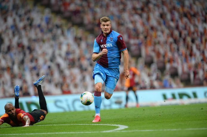 Alexander Sorloth (ex-Gent) speelt bij Trabzonspor. Hij werd dit seizoen topschutter in de Turkse competitie.