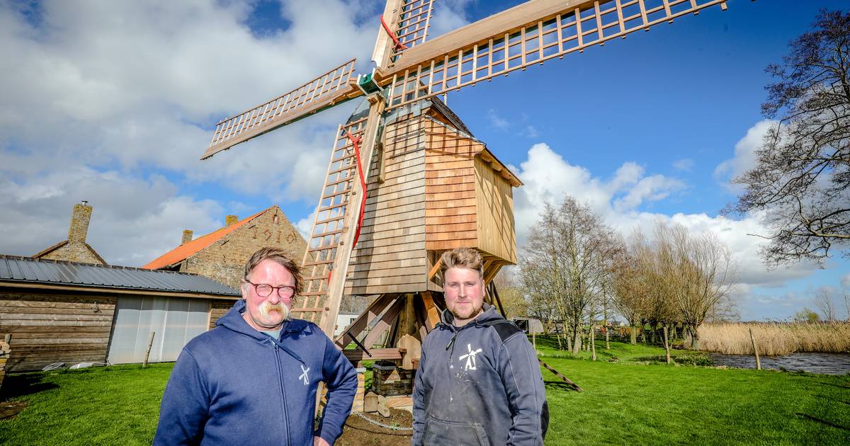 Windmolen ‘Sterke Beer’ in beeld tijdens wielerklassieker Gent-Wevelgem ...