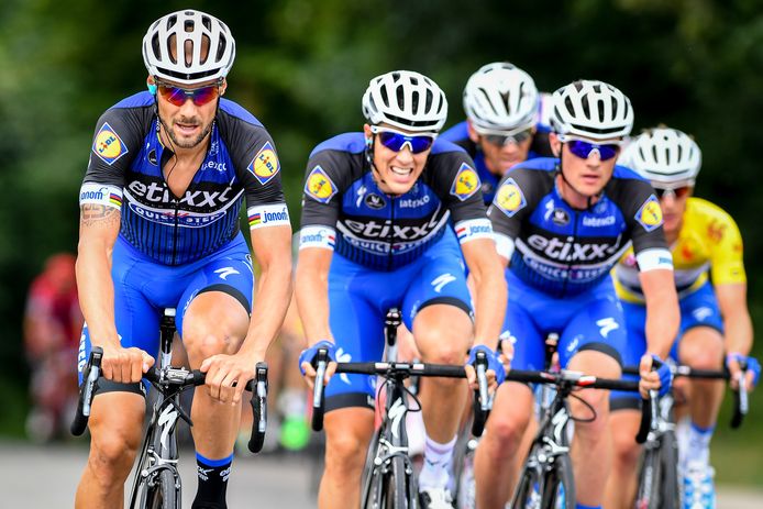 Etixx - Quick-Step in de Ronde van Wallonië in 2016.