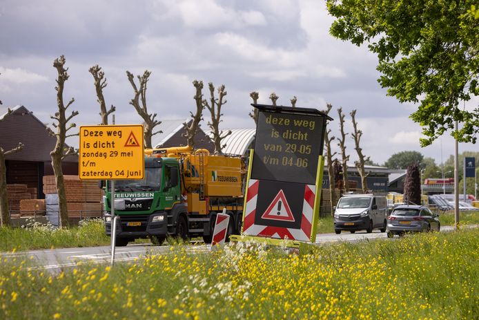 De Bisschopsweg tussen Baarn/Eemnes wordt een week afgesloten.