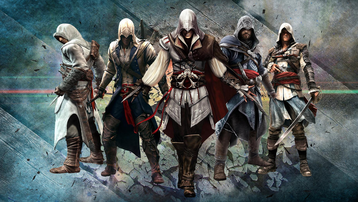 Een aantal van de karakters uit Assassin's Creed. Beeld  