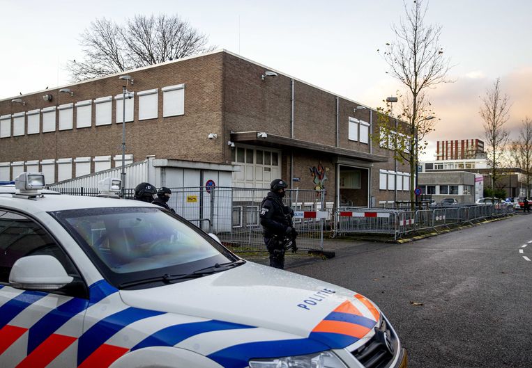 Zittingen in het Marengoproces vinden plaats in de de gerechtsbunker in Amsterdam-Osdorp. Beeld ANP