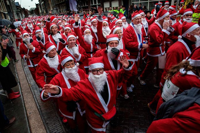 Een eerdere Santa Run in Dordrecht.