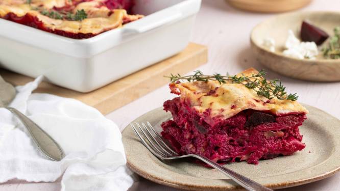 Wat Eten We Vandaag: Lasagne met rode biet en geitenkaas