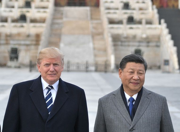 Trump en Jinping. Beeld AFP