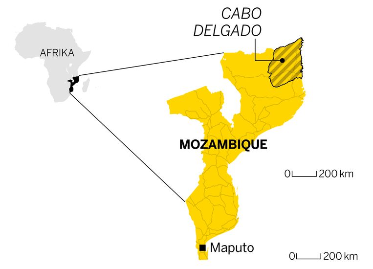 Cabo Delgado ligt in het noorden van Mozambique. Beeld Volkskrant Graphics