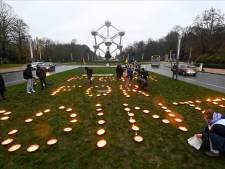 Un message pour limiter le réchauffement à 1,5 degrés a illuminé l’Atomium à Bruxelles