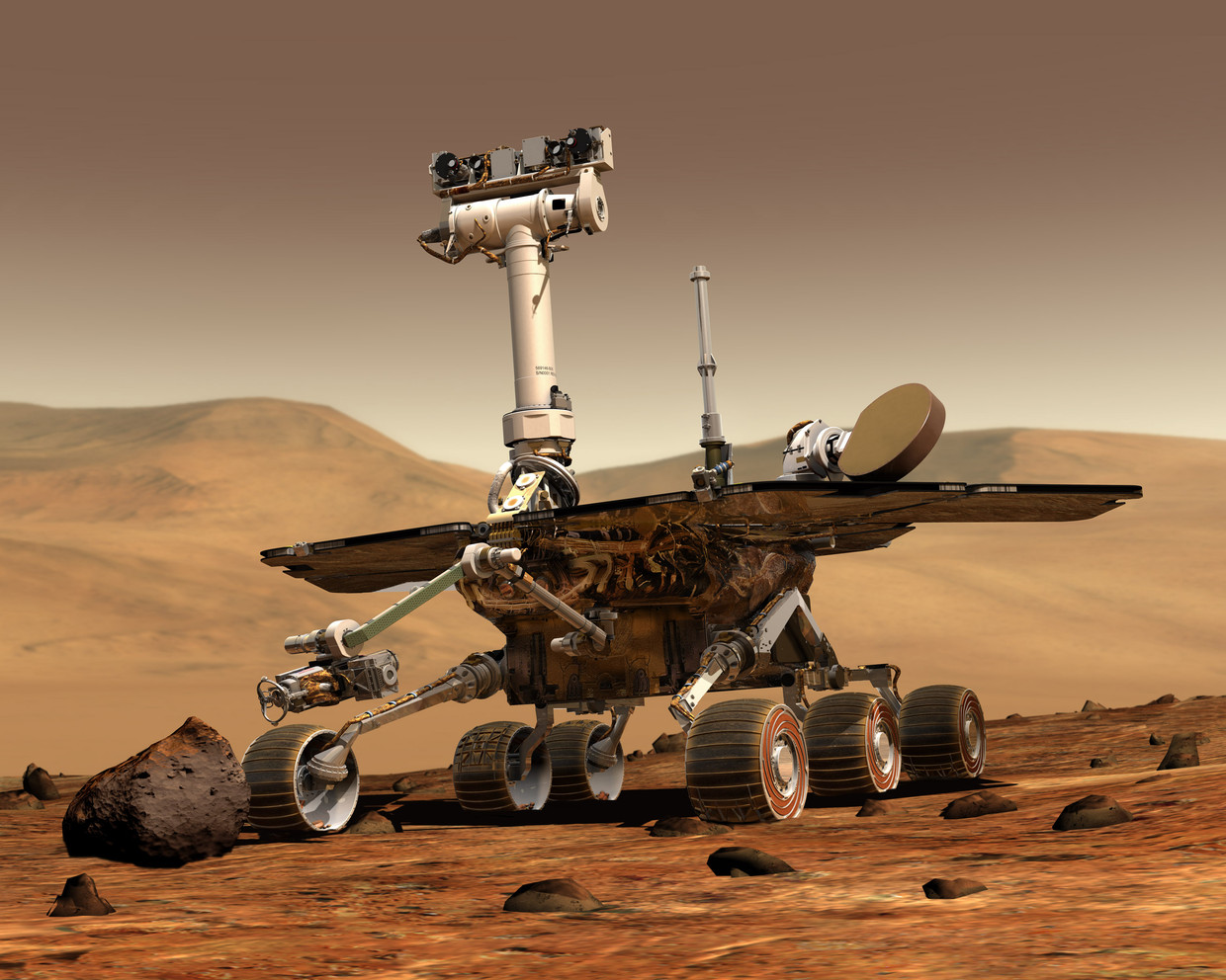 Een artist's impression van Opportunity. Beeld AP
