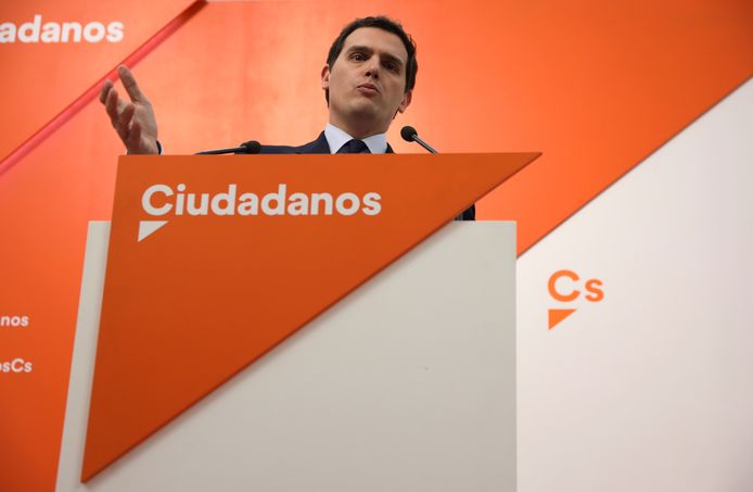 Albert Rivera van Ciudadanos wil zo snel mogelijk nieuwe verkiezingen.
