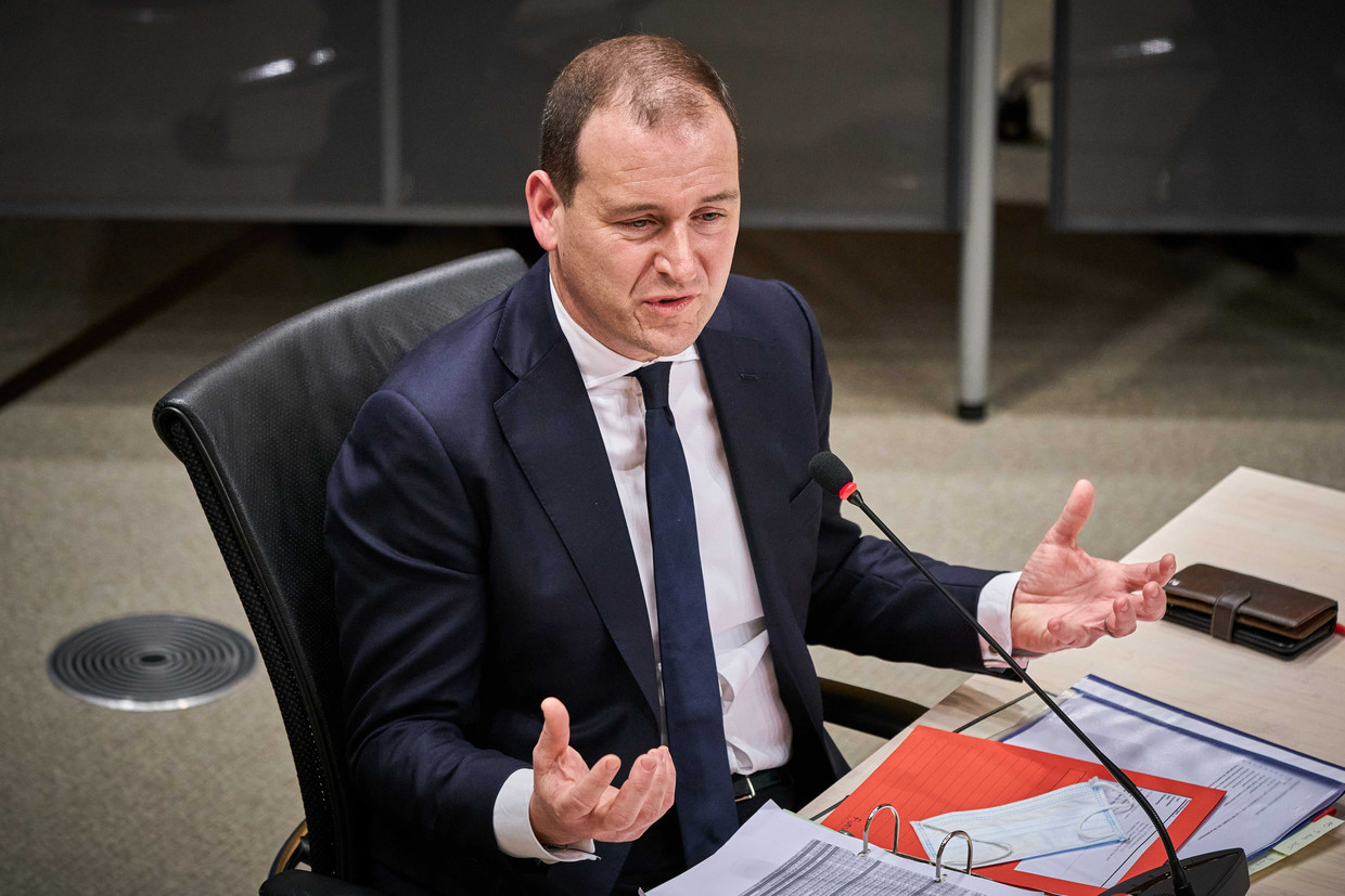Lodewijk Asscher eind vorig jaar bij de parlementaire enquetecommissie Kinderopvangtoeslag. Beeld ANP