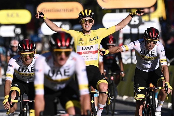 Tadej Pogacar won dit jaar de Tour de France.