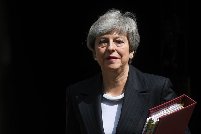 Voormalig premier Theresa May leaves