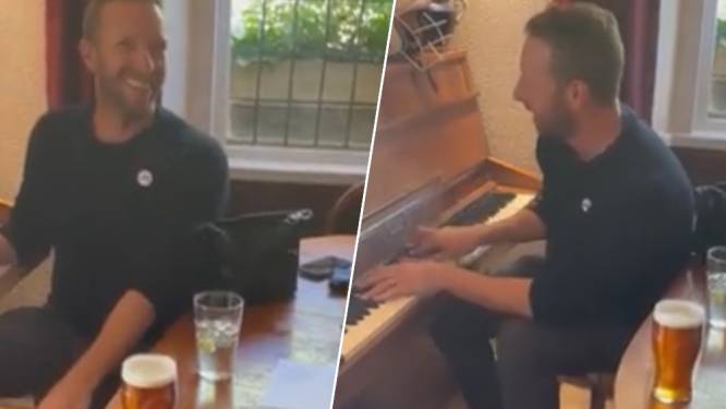 Chris Martin zingt ‘Sky full of stars’ voor verloofd stel dat hij per toeval tegenkomt in pub