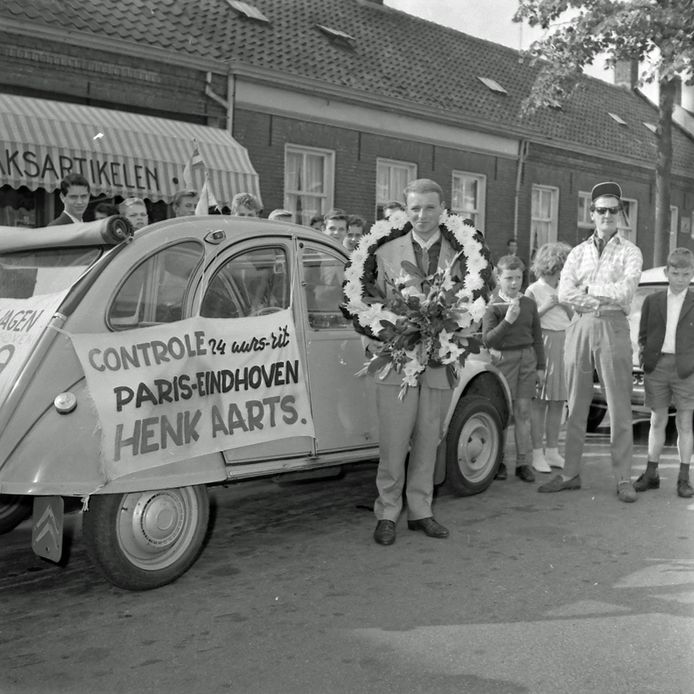 Henk Aarts tijdens Eindhoven - Parijs in 1960
