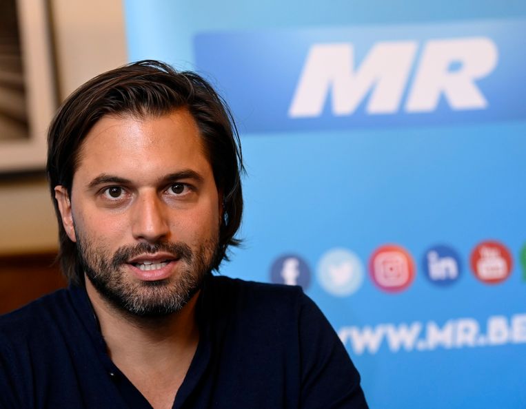 De MR van Georges-Louis Bouchez wil er alles aan doen opdat de hogere inkomens zo weinig mogelijk van de korting moeten terugbetalen. Beeld Photo News