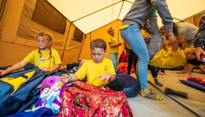 De kinderen mochten vorig jaar bij Jeugd Aktief overnachten.