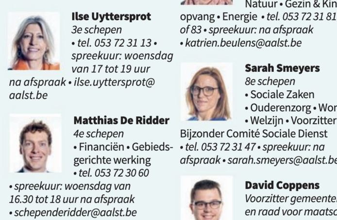 Onder de naam Ilse Uyttersprot staan nu geen bevoegdheden meer in het stadsmagazine Chipka.