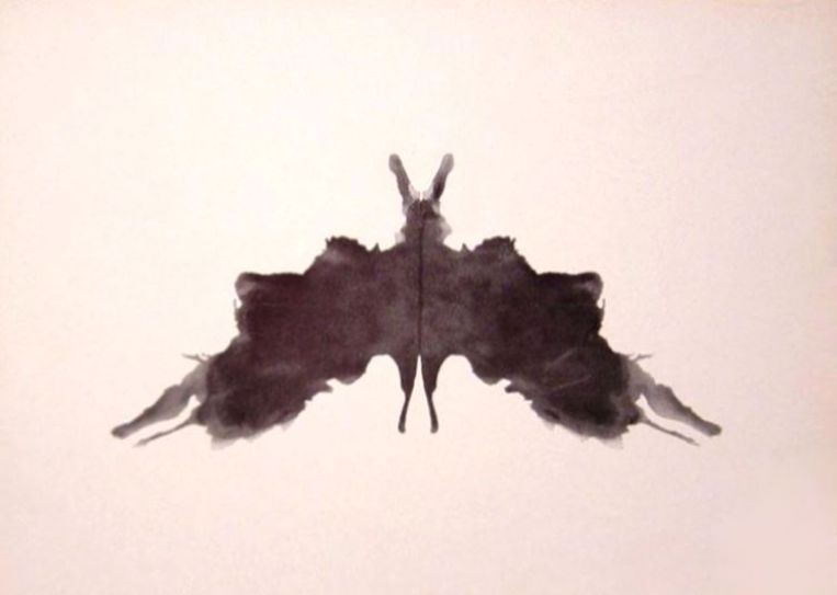 Een rorschachvlek. Beeld Wikipedia