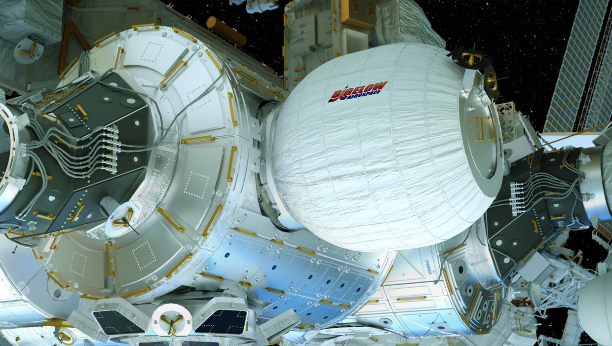 Een beeld van de 'ruimtetent' Beeld Bigelow Aerospace