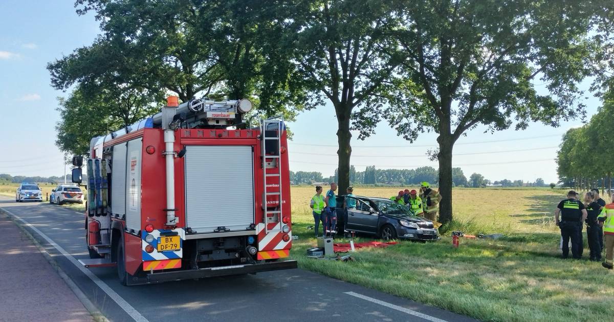 Automobilist gewond bij eenzijdig ongeval op Oude IJsselweg in Terborg