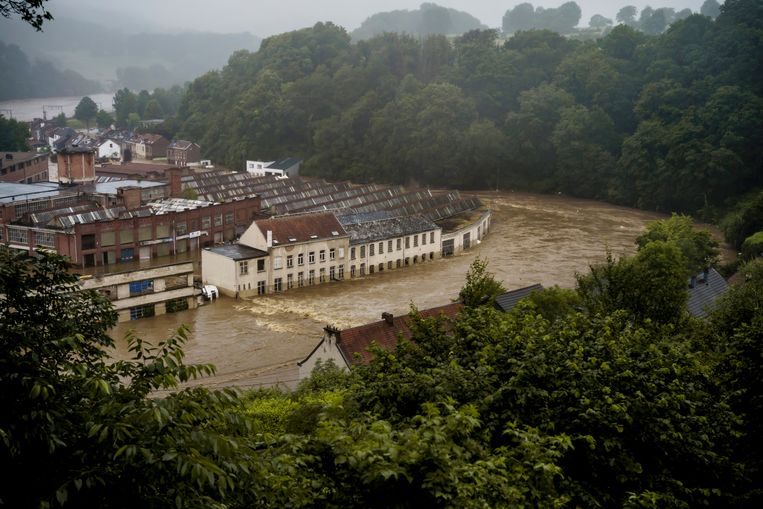 Pepinster werd vorige week zwaar getroffen door de overstromingen. Beeld Eric de Mildt