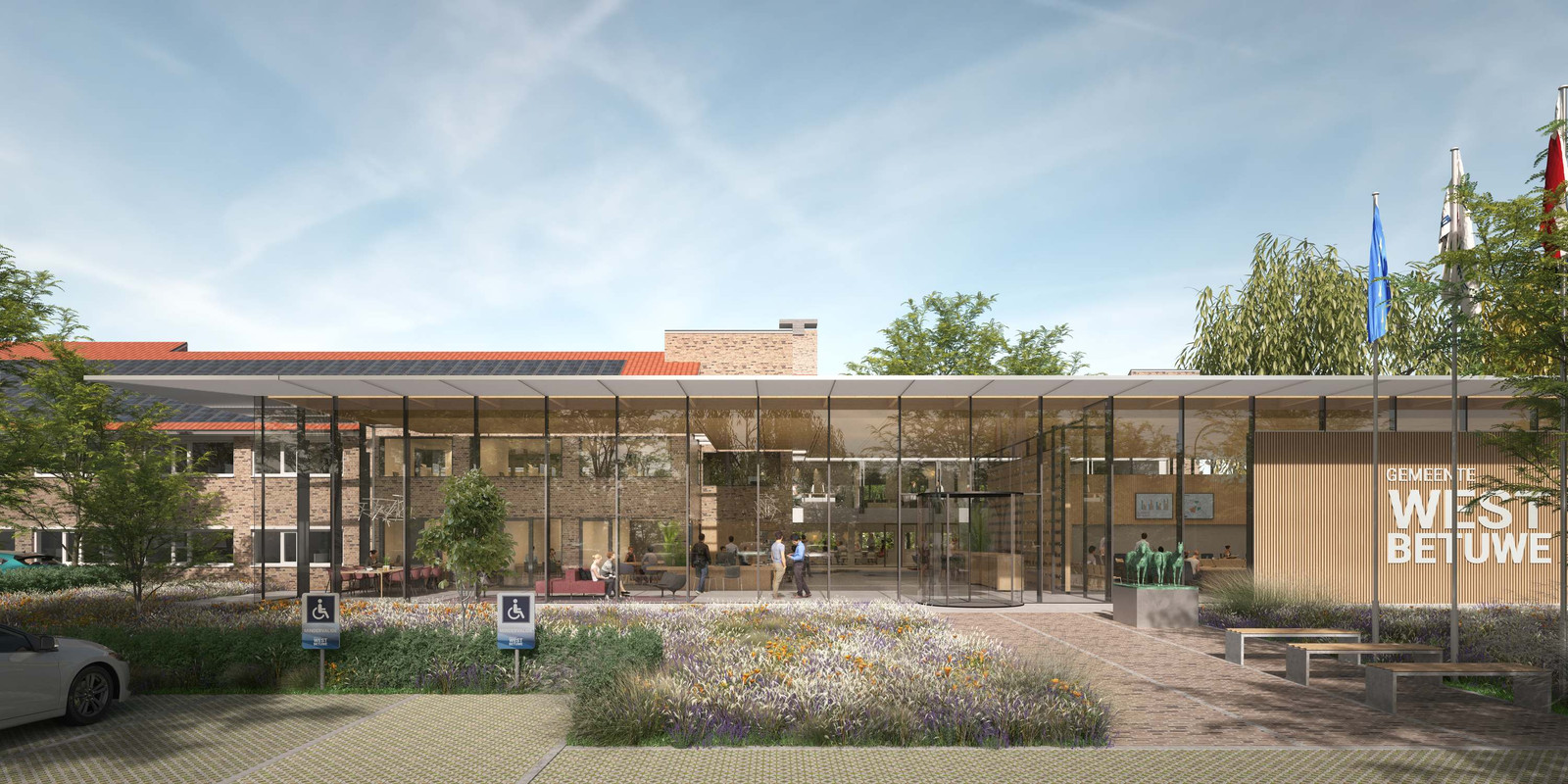 Impressie van het nieuwe gemeentehuis in Geldermalsen.