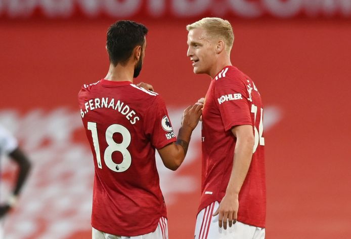 Bruno Fernandes en Donny van de Beek.