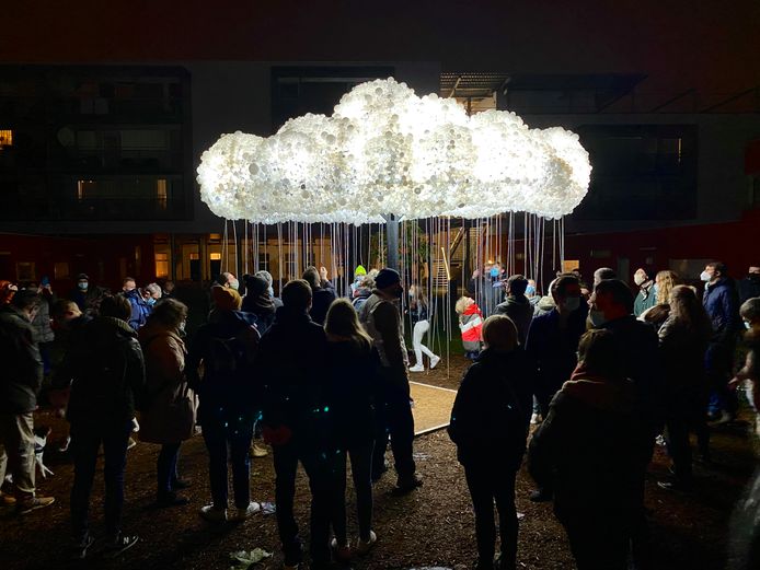 De wolk van het Lichtfestival eind 2021