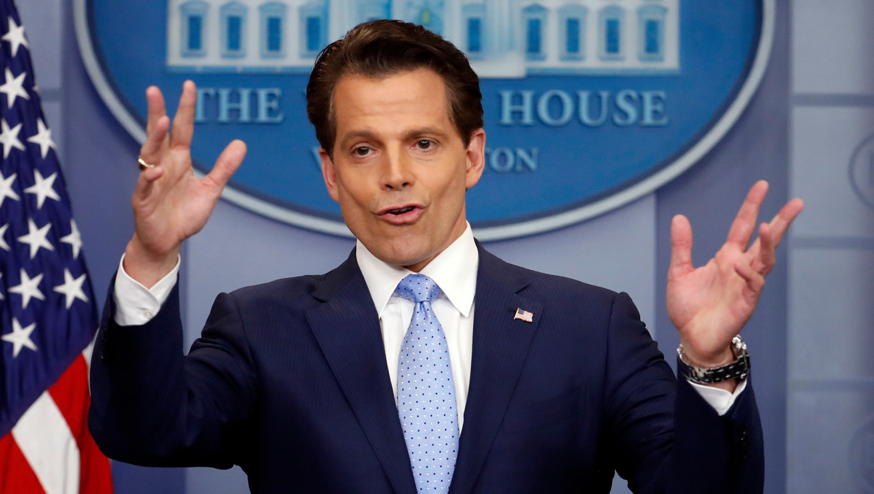 Anthony Scaramucci brak een record: ontslagen na 10 dagen als communicatie-directeur van president Trump. Beeld ap