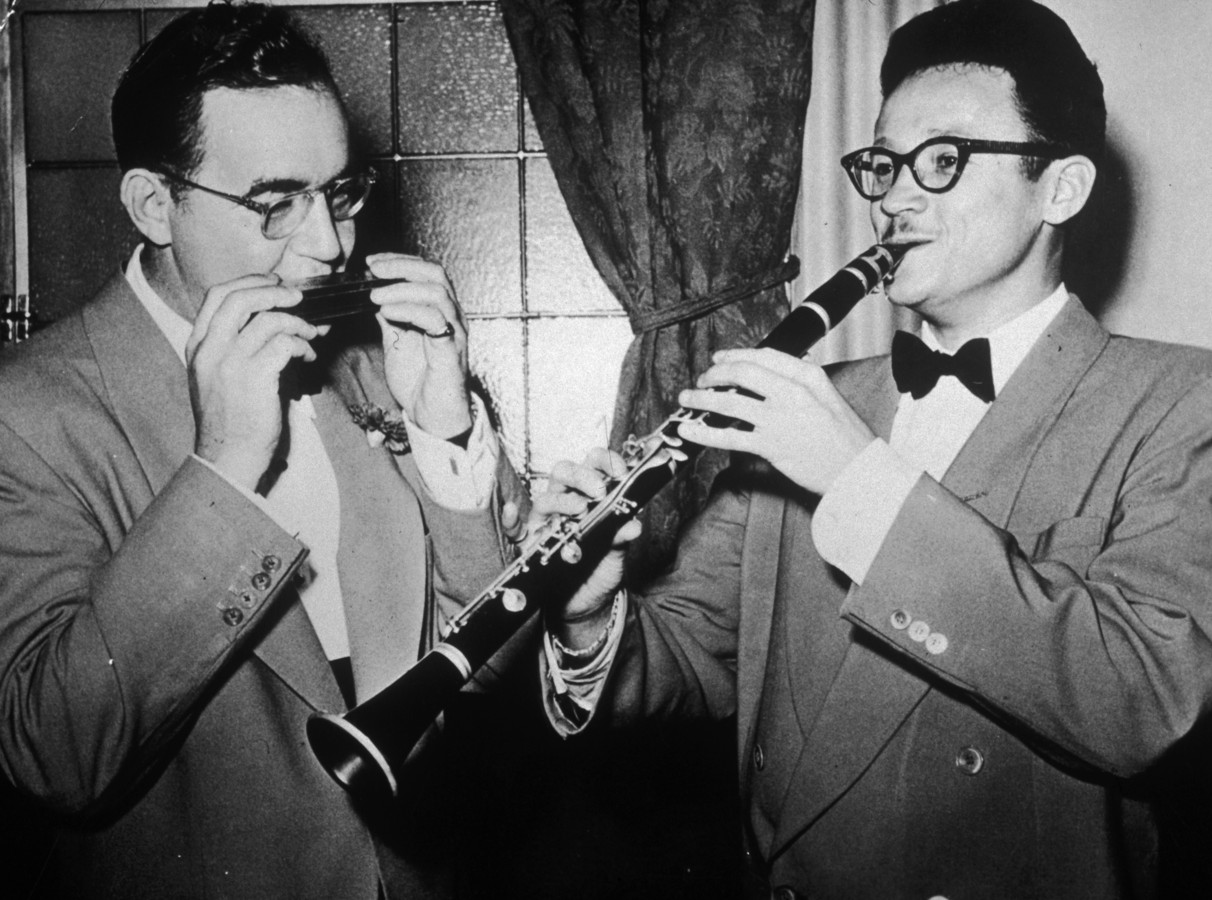 Benny Goodman (links) en Toots Thielemans.