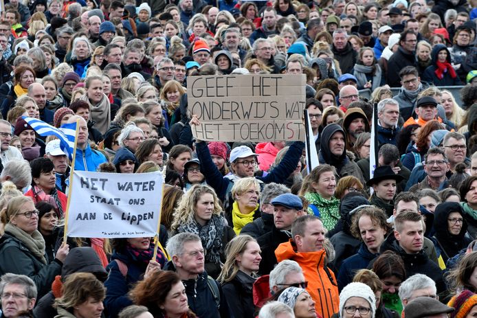 Leraren staakten wat af de afgelopen twee jaar.