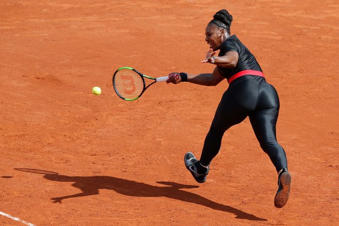 Serena Williams in haar 'catsuit'.
