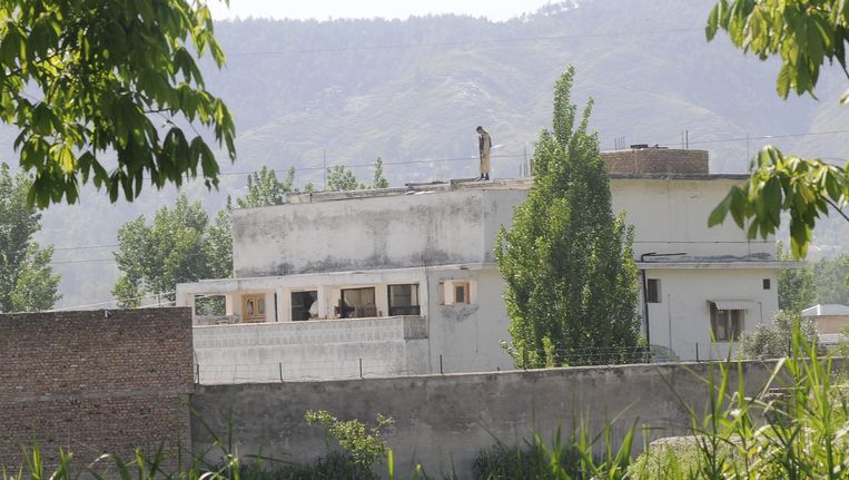 Het huis van Osama bin Laden in de Pakistaanse stad Abottabad Beeld EPA